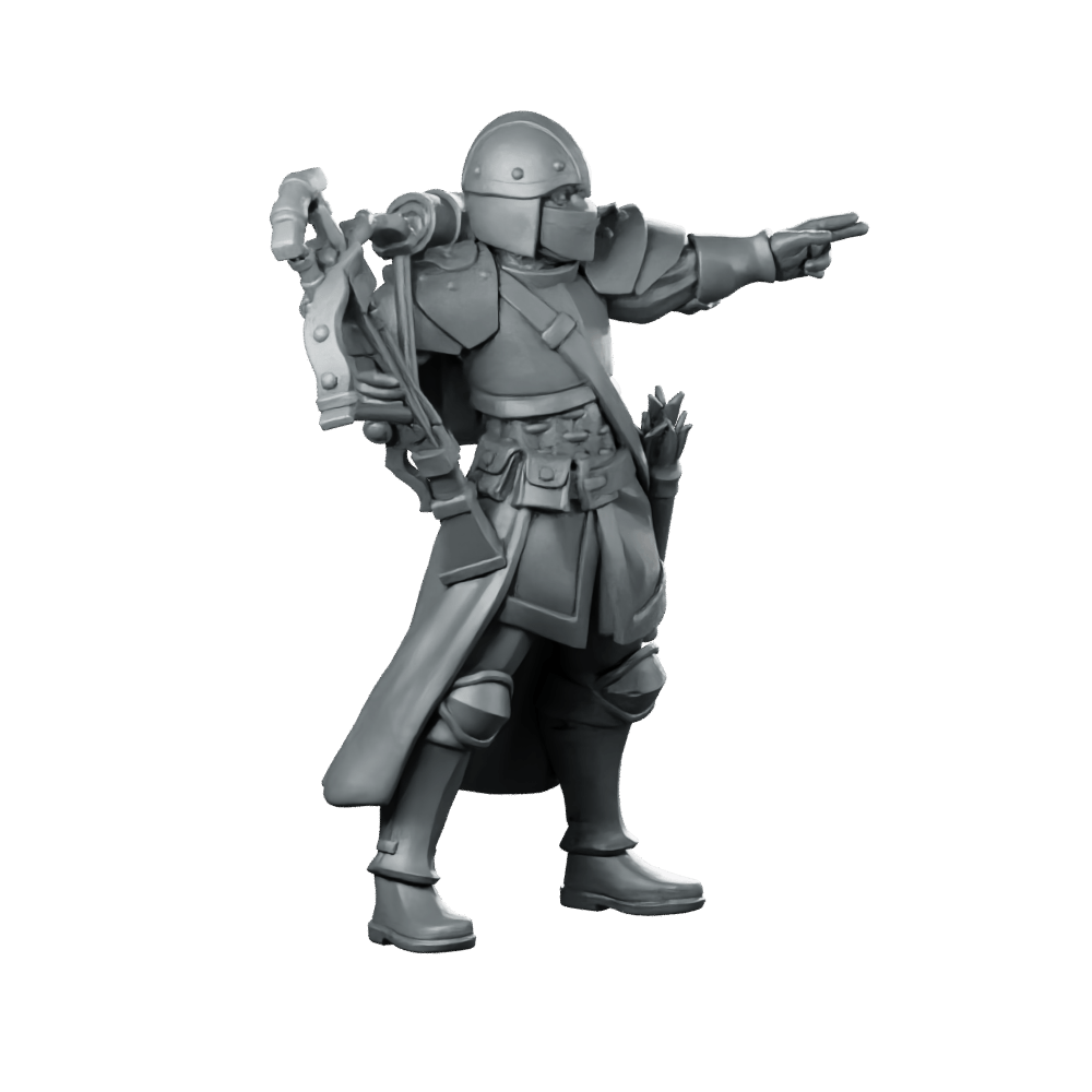 Crossbow 02 Miniature Crossbowman Armour Sentinel - Galaad - We Print Miniatures