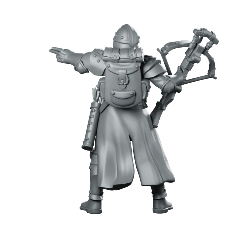 Crossbow 02 Miniature Crossbowman Armour Sentinel - Galaad - We Print Miniatures