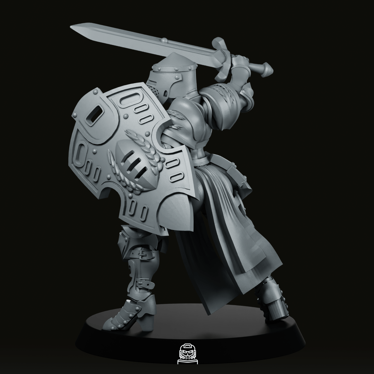 Crusader Pinup 1 Miniature - Across The Realms - We Print Miniatures