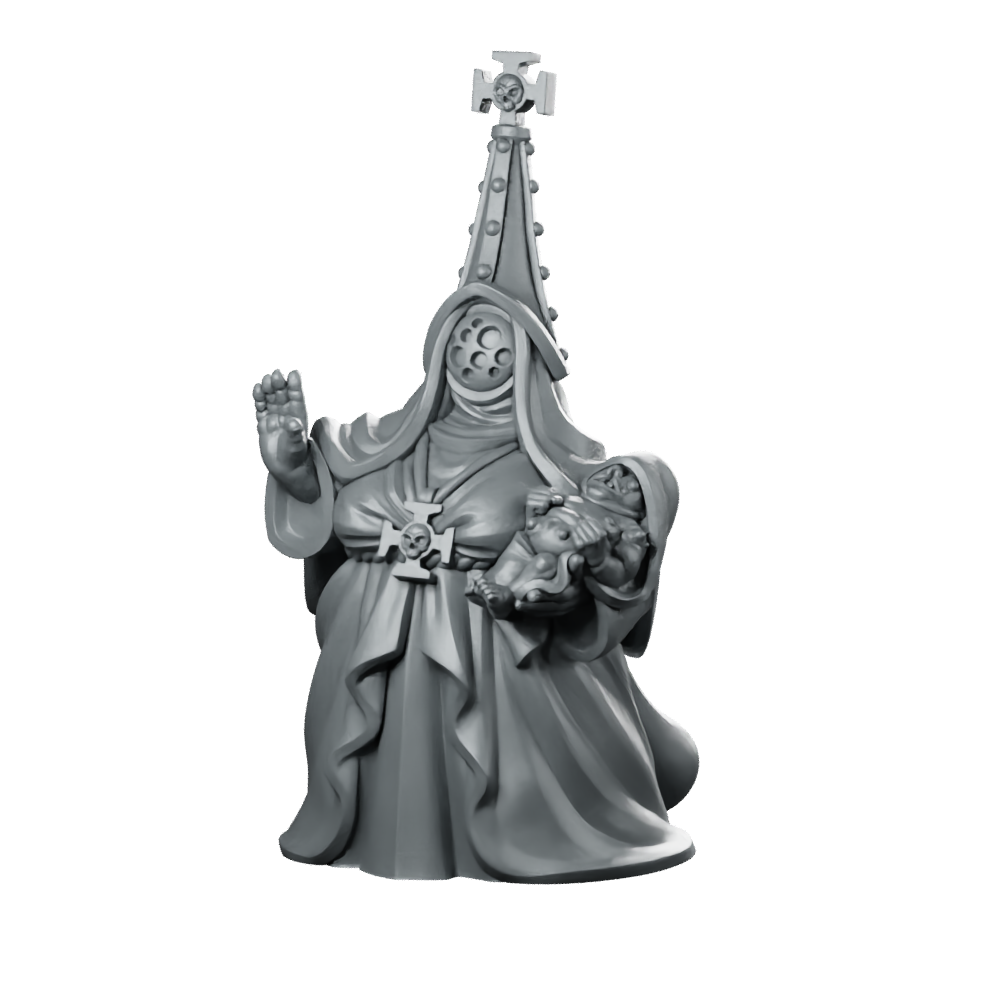 Trench Soldier Cult Matriarch Fantasy Miniature Resin Miniature 360 Spin 01