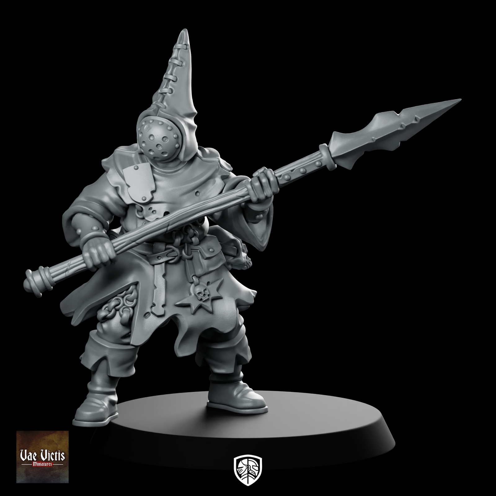Cultist 03 Chaos Miniature Masked Spearman Zealot