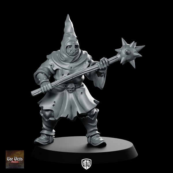 Cultist 05 Chaos Miniature Hooded Spiked Staff
