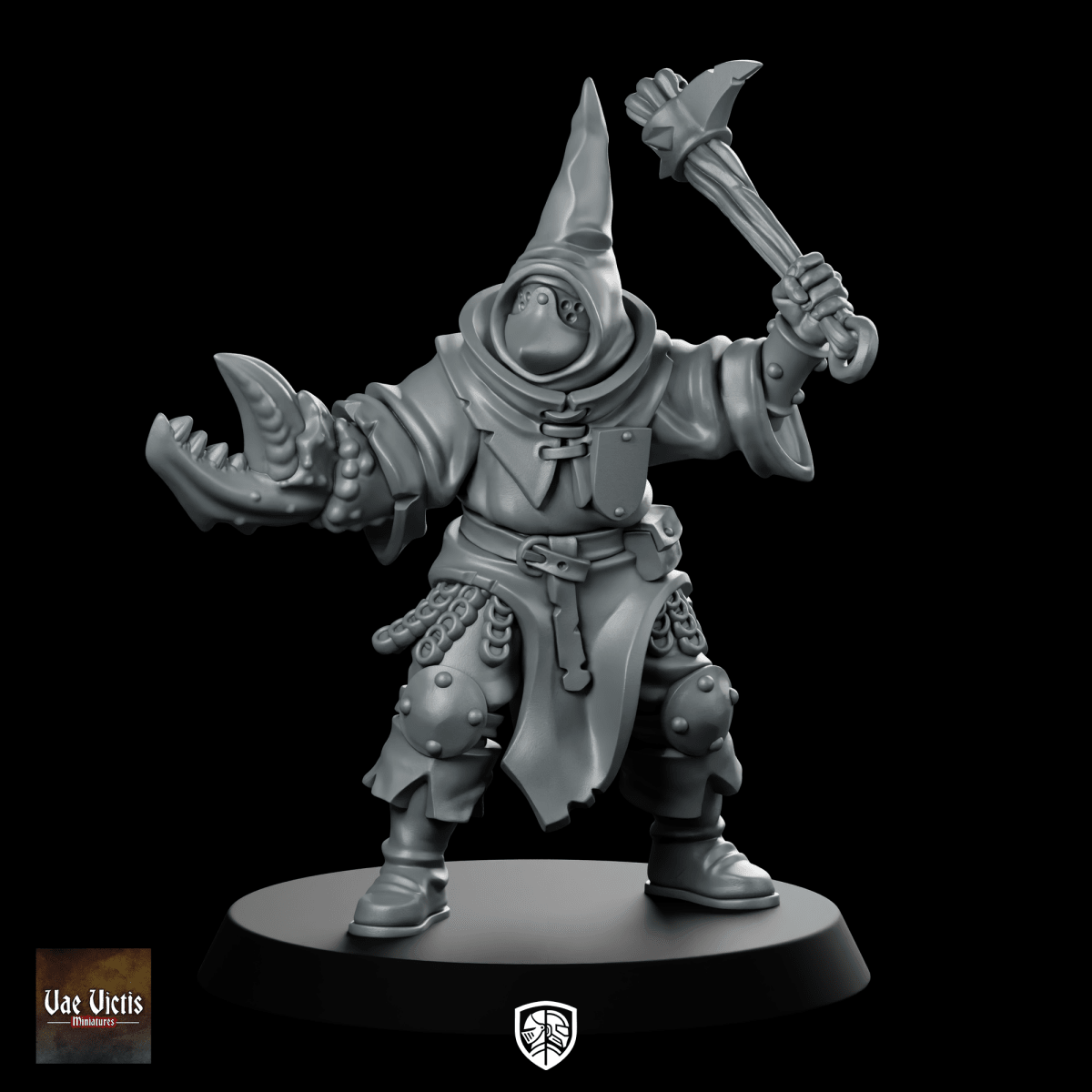Cultist 07 Chaos Miniature Hooded Axe Villain - Vae Victis - We Print Miniatures