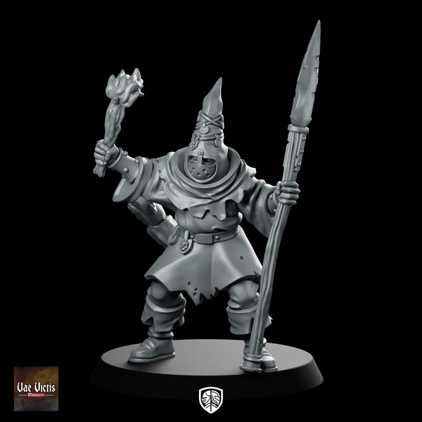 Cultist 08 Chaos Miniature Hooded Zealot Spearman Acolyte