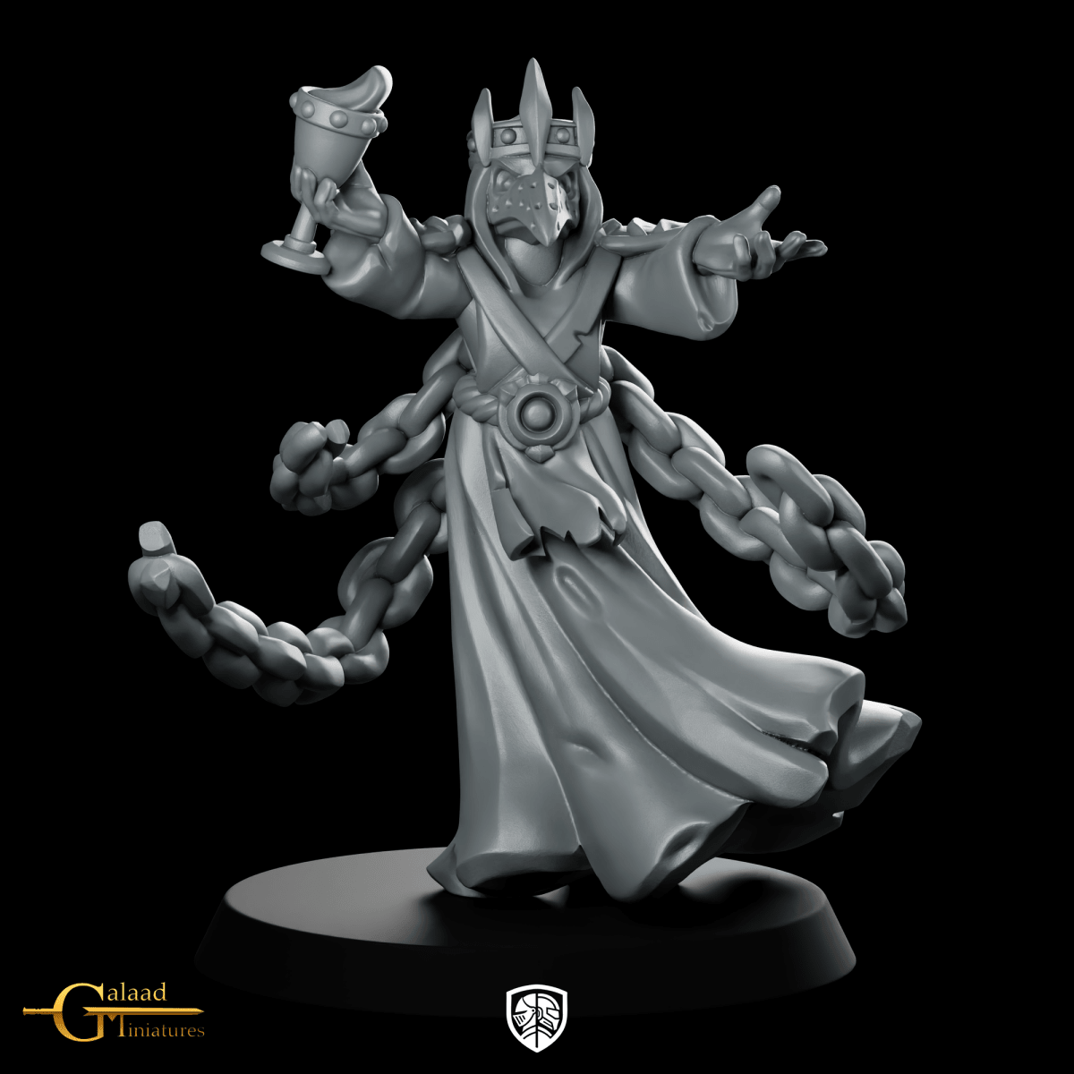 Cultist Caster Miniature Chain Sorcerer - Galaad - We Print Miniatures