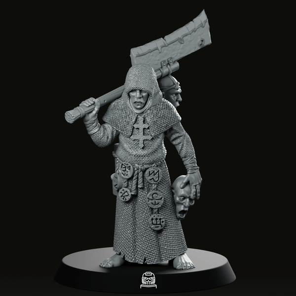Cultist Executioner Miniature - Onmioji - We Print Miniatures