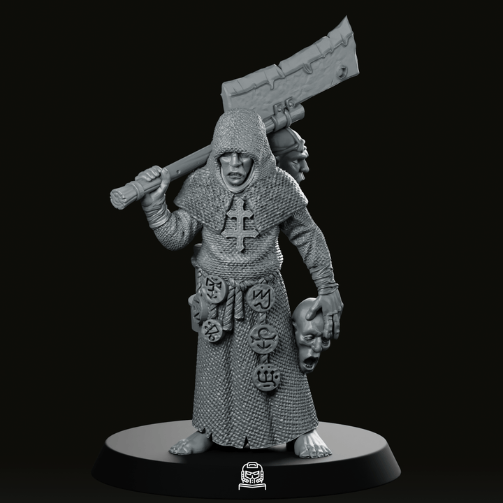 Miniatura Trench Cultista Boia con Cappuccio e Ascia