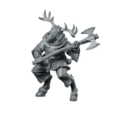 Cultist Vol 02 Monopose 04 Miniature Antlered Miniature 360 Spin 01
