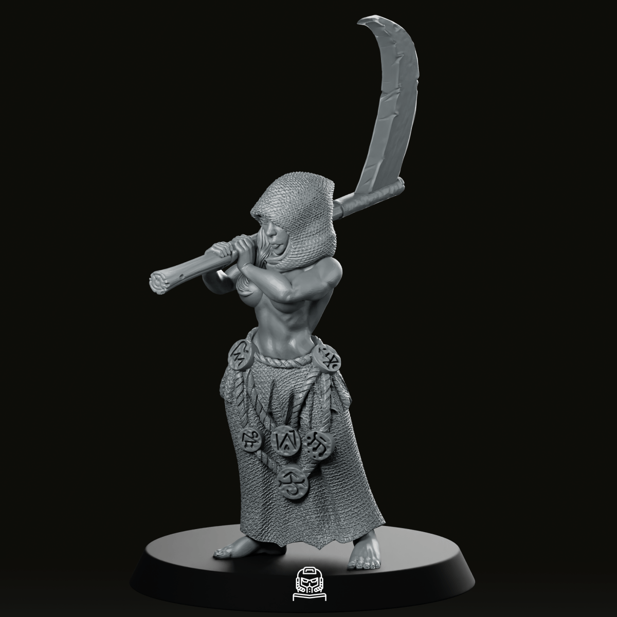 Cultist With Scythe Miniature - Onmioji - We Print Miniatures