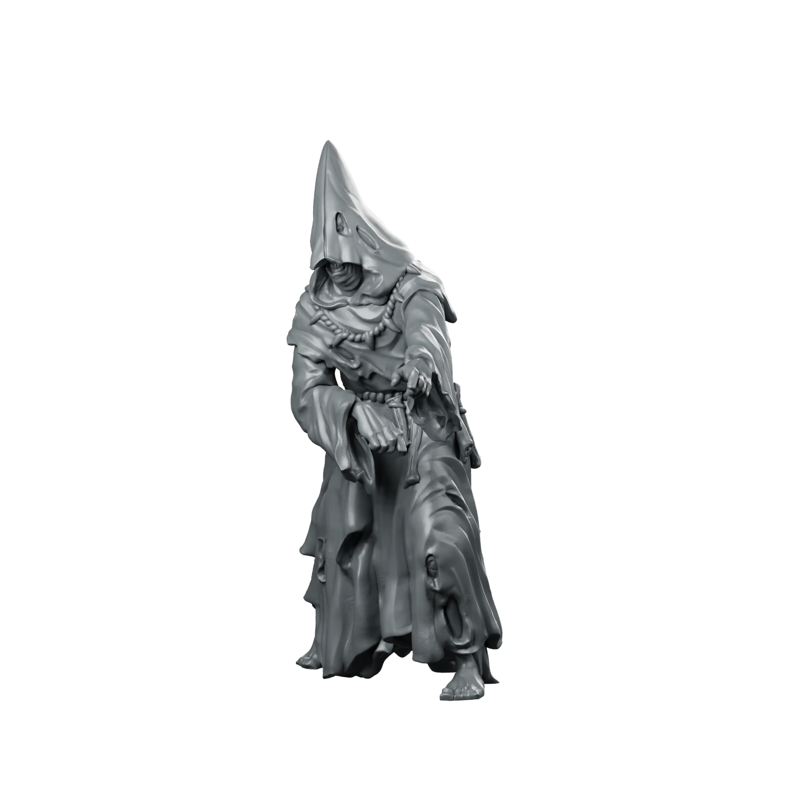 Cultist2 Miniature Undead Cultist Robed Skeletal Hooded Miniature 360 Spin 01