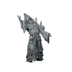 Cultist3 Miniature Undead Necromancer Robed Skeletal Cultist Miniature 360 Spin 01