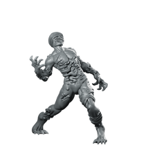 Undead Cursed Zombie C Fantasy Miniatures Resin Horror Miniature 360 Spin 01