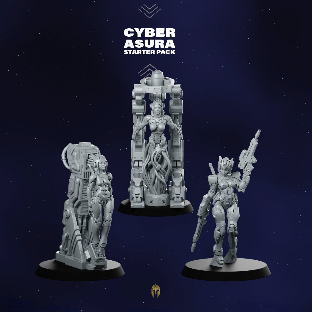 Cyber Asura Miniature Starter Pack - Papsikels Miniatures - We Print Miniatures