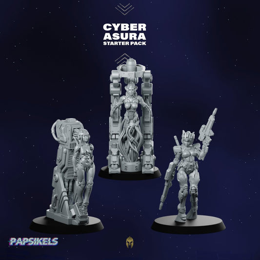 Cyber Asura Miniature Starter Pack - Papsikels Miniatures - We Print Miniatures