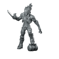 Cyber Death Rider Flaming Skull Cyborg Miniature 360 Spin 01