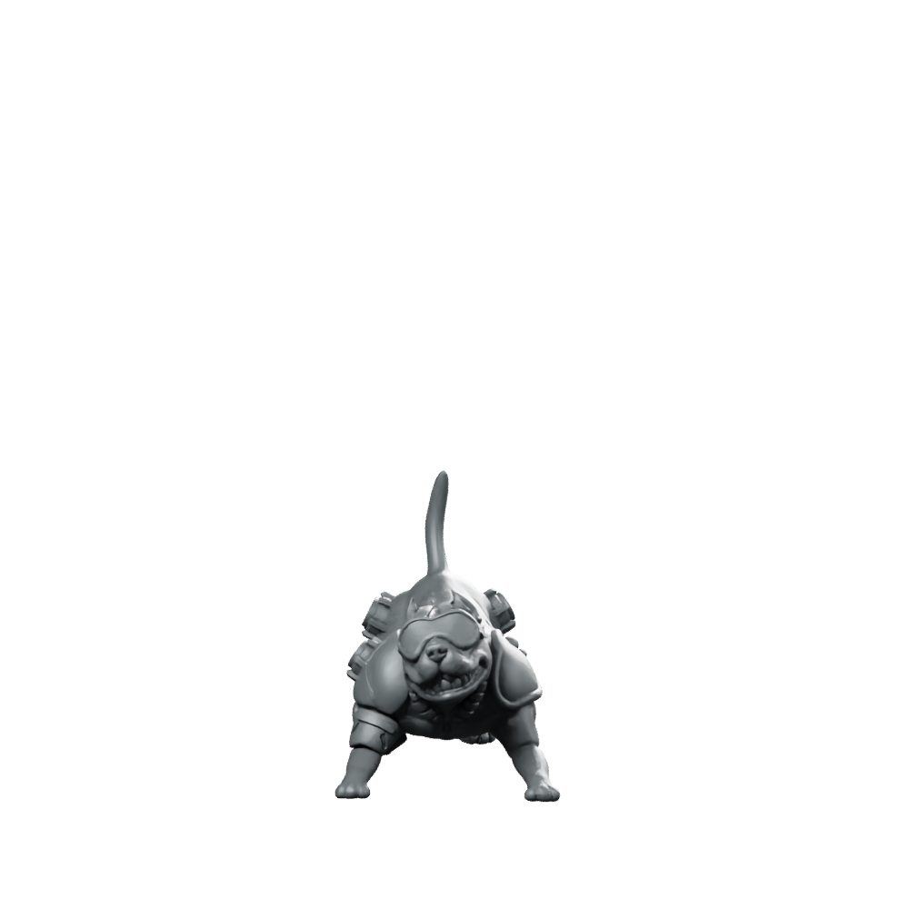 Wangbu Dog Pet Cyberhound Miniature Sci-Fi Resin Miniature 360 Spin 01