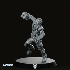 Cyber Dwarf Alchemist 3 Miniature Sci - Fi Chemist - Papsikels Miniatures - We Print Miniatures