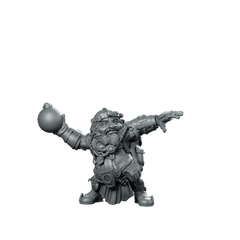 Cyber Dwarf Bomber 1 Miniature Sci - Fi Grenadier - Papsikels Miniatures - We Print Miniatures