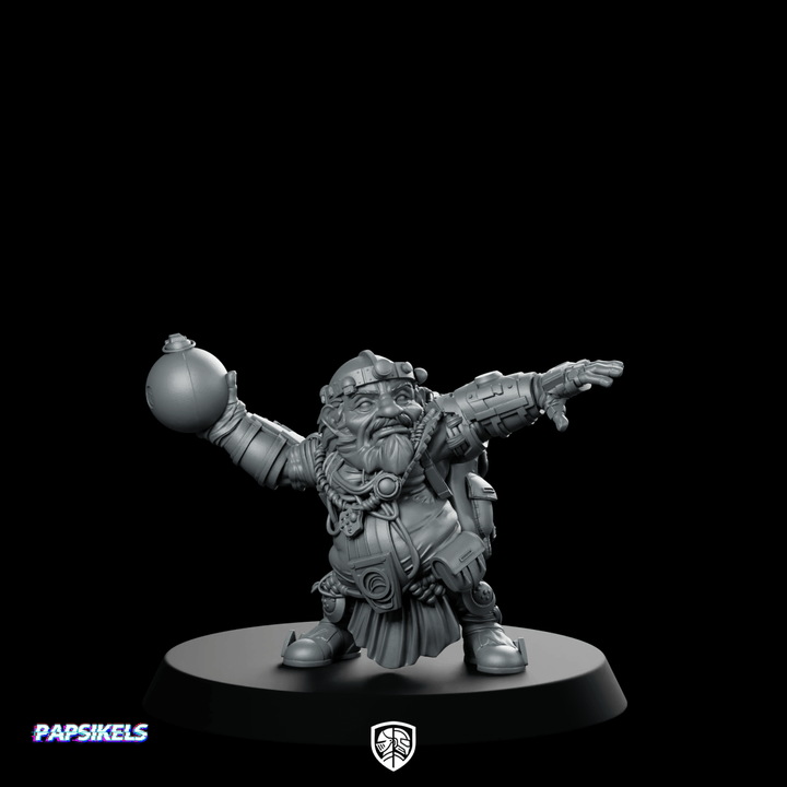 Cyber Dwarf Bomber 1 Miniature Sci-Fi Grenadier