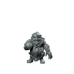 Cyber Dwarf Bomber 2 Miniature Sci - Fi Grenadier - Papsikels Miniatures - We Print Miniatures