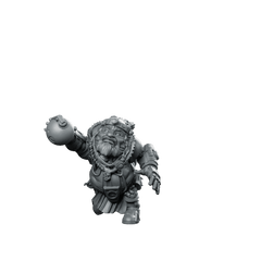 Cyber Dwarf Bomber 3 Miniature Sci - Fi Grenadier - Papsikels Miniatures - We Print Miniatures