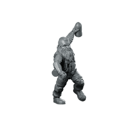 Cyber Dwarf Thrower 2 Miniature Sci - Fi Grenadier - Papsikels Miniatures - We Print Miniatures