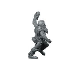Cyber Dwarf Thrower 2 Miniature Sci - Fi Grenadier - Papsikels Miniatures - We Print Miniatures