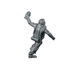 Cyber Dwarf Thrower 2 Miniature Sci - Fi Grenadier - Papsikels Miniatures - We Print Miniatures