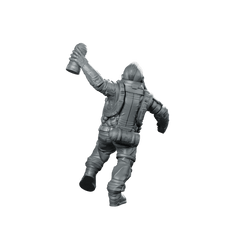 Cyber Dwarf Thrower 2 Miniature Sci - Fi Grenadier - Papsikels Miniatures - We Print Miniatures