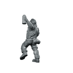 Cyber Dwarf Thrower 2 Miniature Sci - Fi Grenadier - Papsikels Miniatures - We Print Miniatures