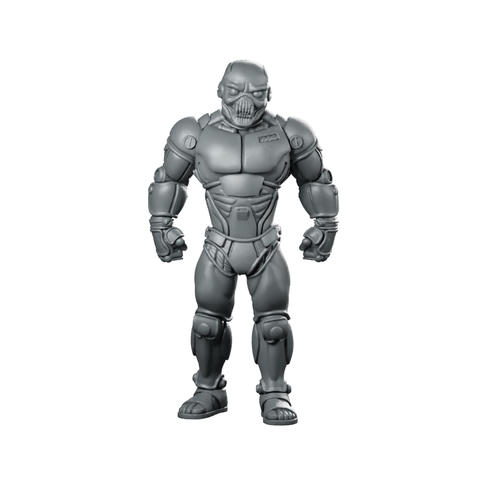 Ghoul E Scifi Miniature Cyberpunk Undead Sci-Fi Miniature 360 Spin 01