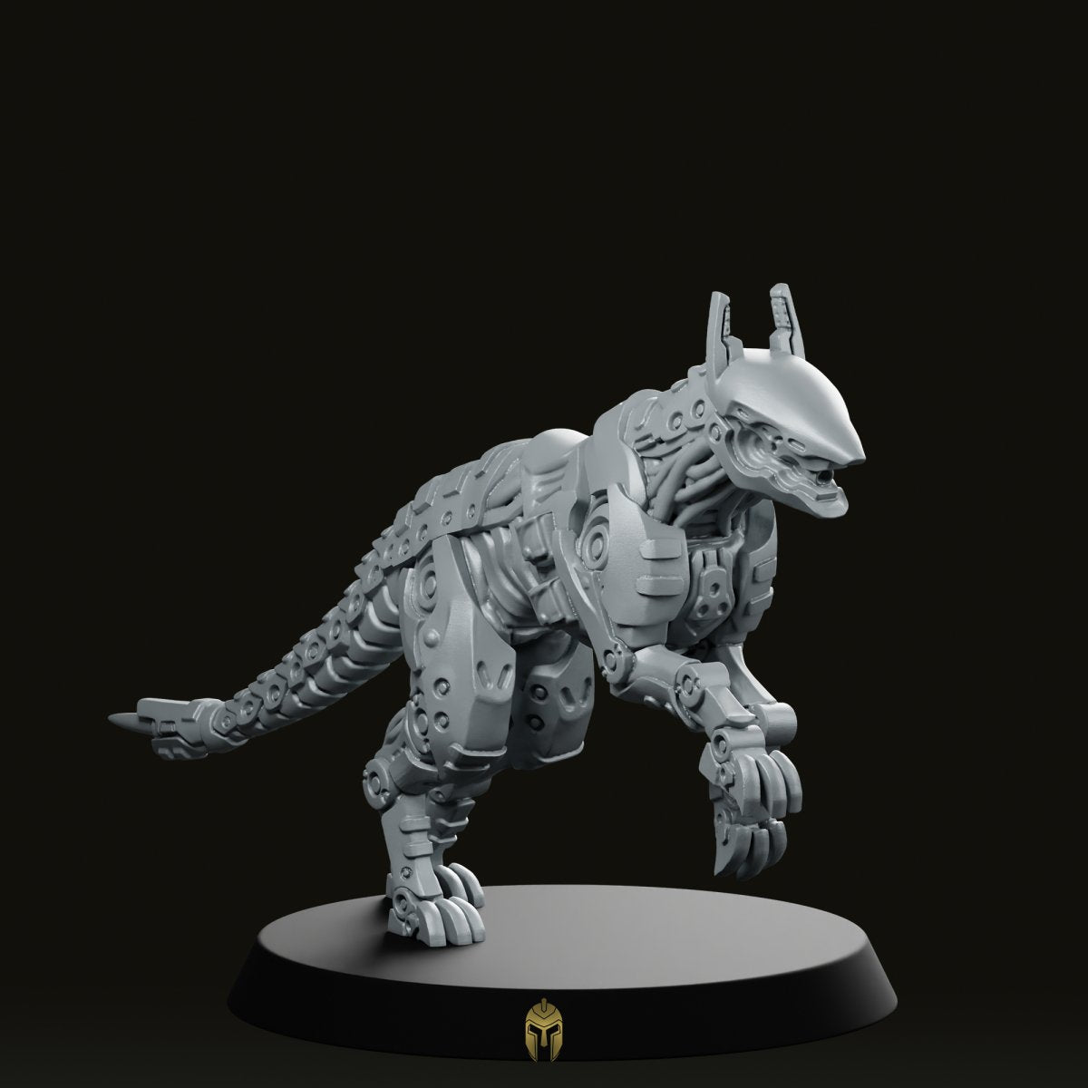 Cyber Hound Jumping Miniature - We Print Miniatures