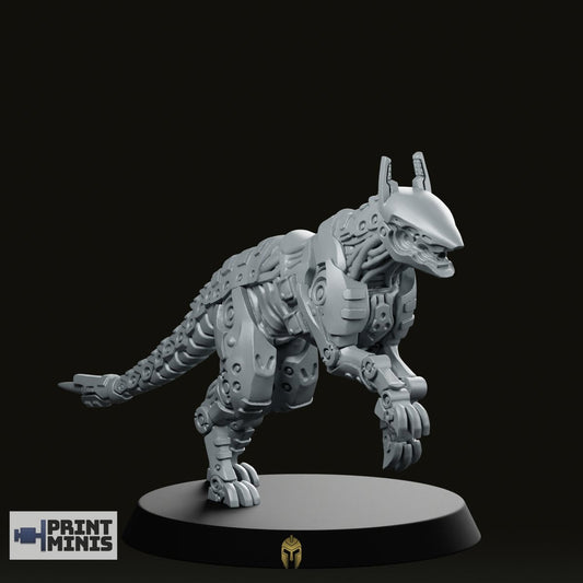 Cyber Hound Jumping Miniature - We Print Miniatures