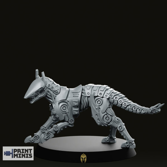 Cyber Hound Running Miniature - We Print Miniatures