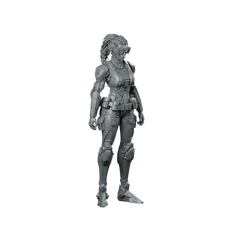 Cyber Infiltrator Kaila Miniature Goggles Armoured Scout Miniature 360 Spin 01