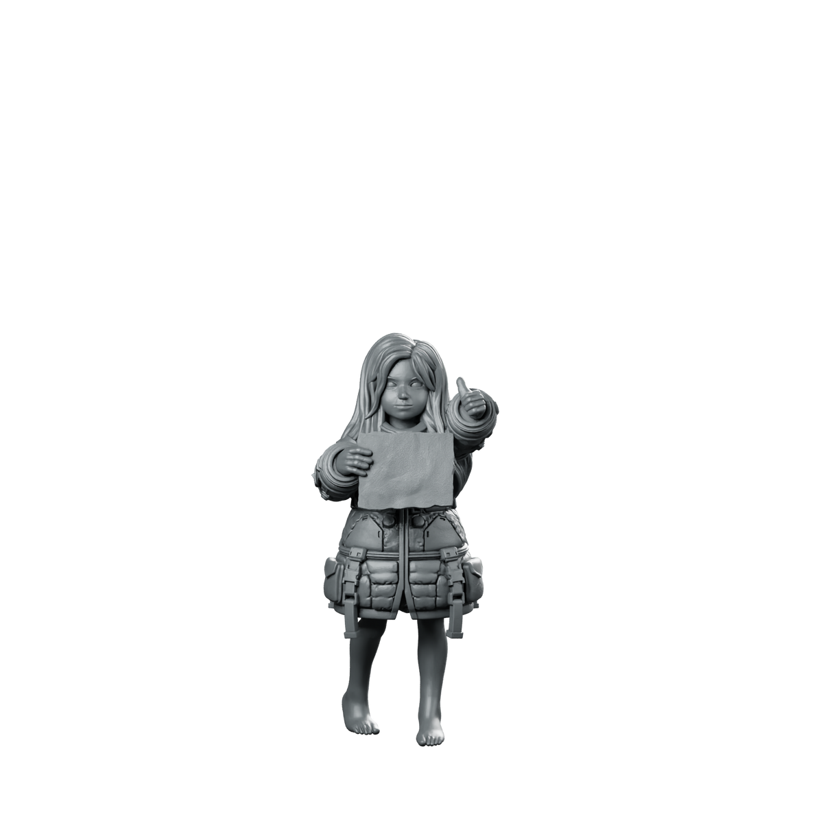 Cyber Lunar Android 2 Sci Fi Civilian Miniature 360 Spin 01