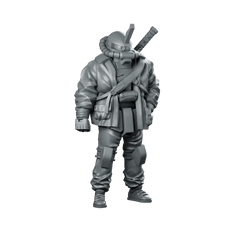 Cyber Mecha Street Punk Gouf 1 Miniature Cyborg - Papsikels Miniatures - We Print Miniatures