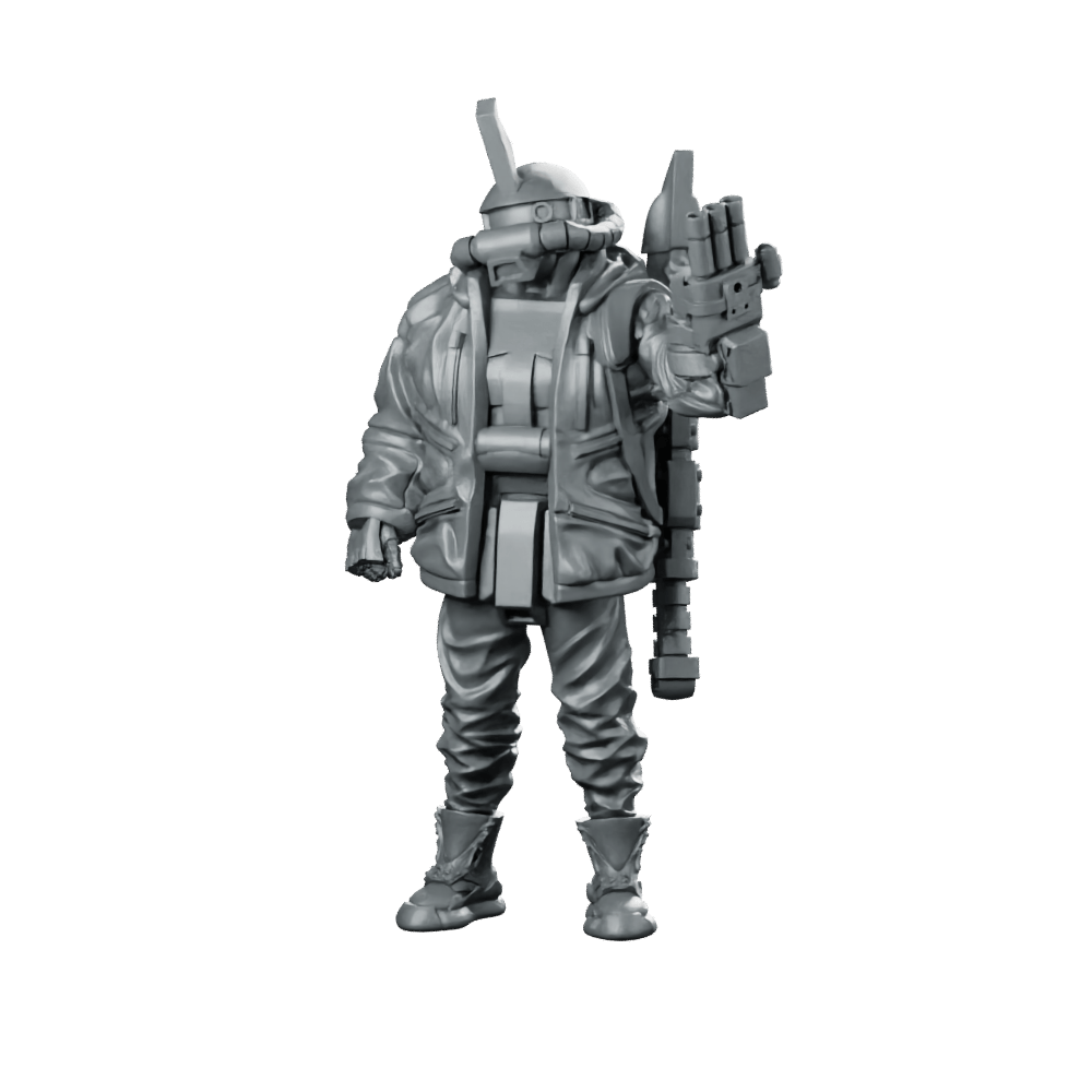 Cyber Mecha Street Punk Gouf 2 Miniature Resin - Papsikels Miniatures - We Print Miniatures