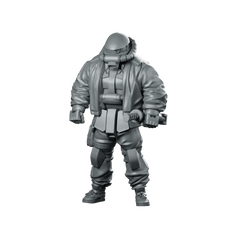 Cyber Mecha Street Punk Kuza 1 Miniature Brawler - Papsikels Miniatures - We Print Miniatures