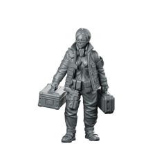 Cyber Medic Jalice Parabyum Miniature Sci-Fi Resin Miniature 360 Spin 01