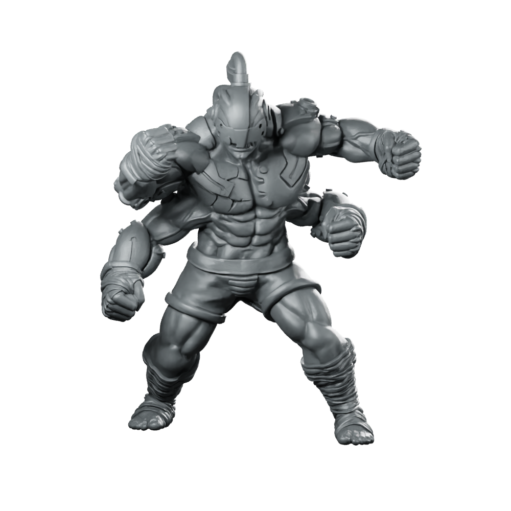 Cyber Mma Fighter Gore Lo Four Armed Miniature 360 Spin 01