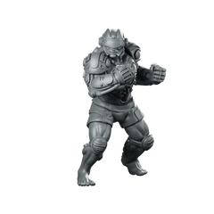 Cyber Mma Fighter Rayu Armoured Trooper Miniature 360 Spin 01