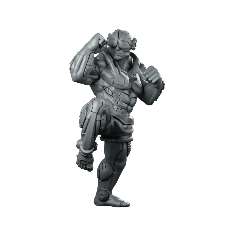 Cyber Mma Fighter Zagat Cyborg Fighter Miniature 360 Spin 01