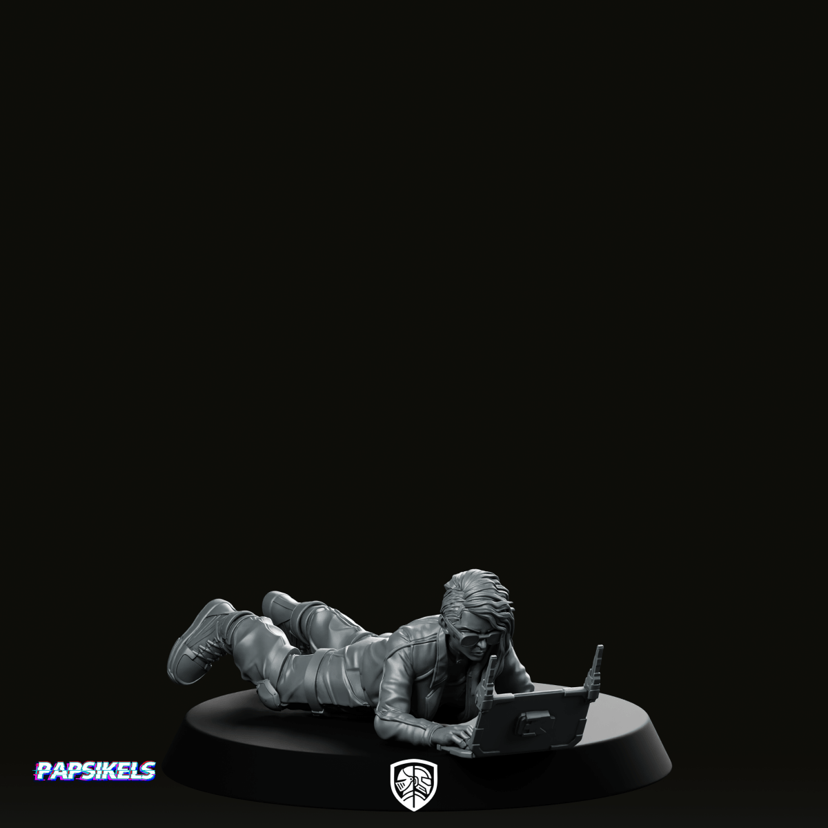 Cyber Nethacker Jina Lee Miniature Cyberpunk Netrunner Spy - Papsikels Miniatures - We Print Miniatures