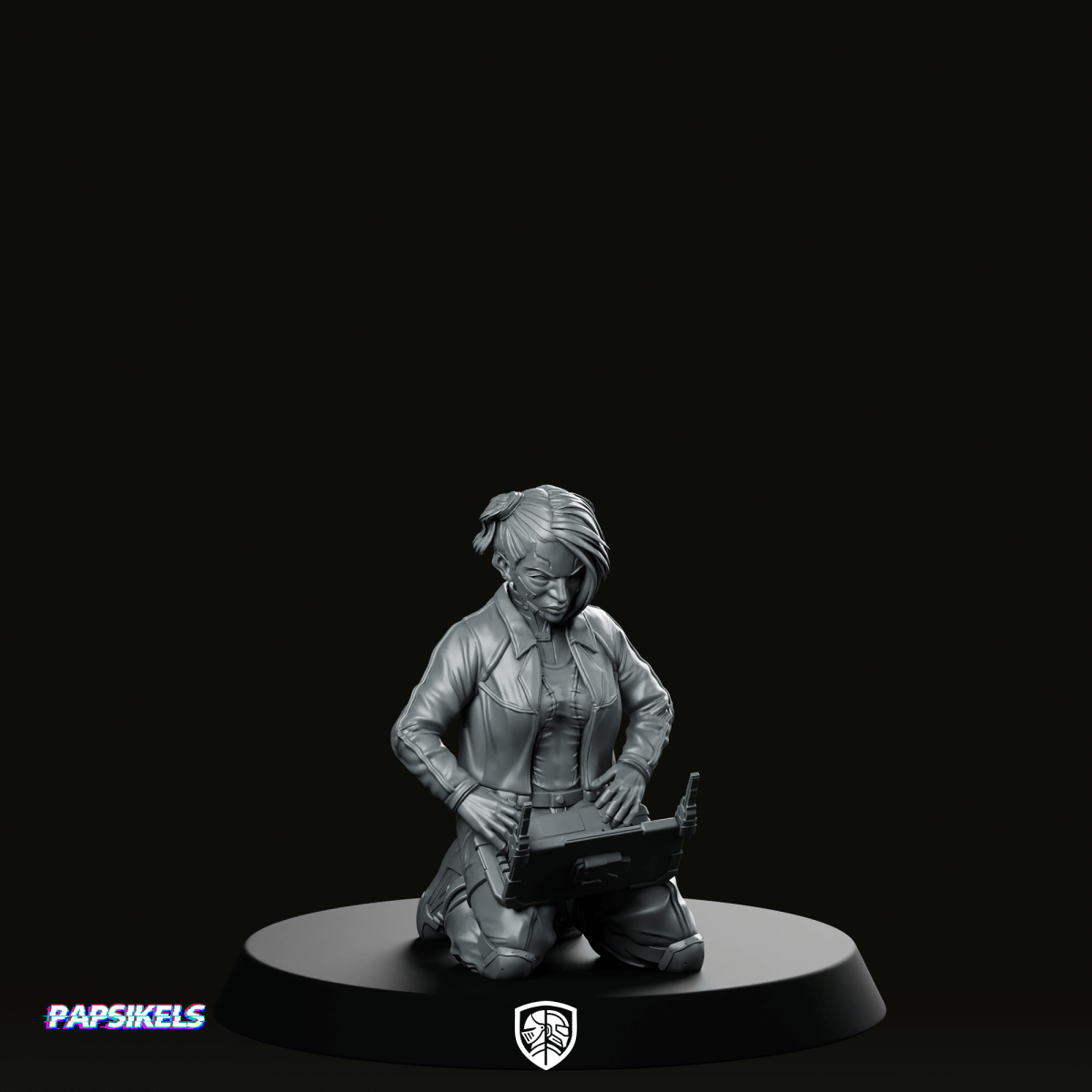 Cyber Nethacker Neriza Miniature Sci - Fi Hacker Operative - Papsikels Miniatures - We Print Miniatures