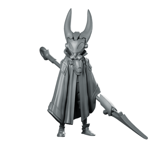 Cyber Silksong Miniature Cybernetic Cloaked Swordfighter Assassin - Papsikels Miniatures - We Print Miniatures
