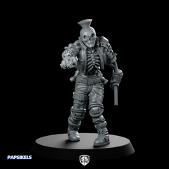 Cyber Skelepunk Bernardino Punk Skeleton Gunner