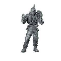 Cyber Skelepunk Menandro Punk Skeleton Cyborg Miniature 360 Spin 01