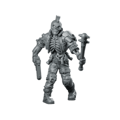 Cyber Skelepunk Rikardo Punk Skeleton Enforcer - Papsikels Miniatures - We Print Miniatures