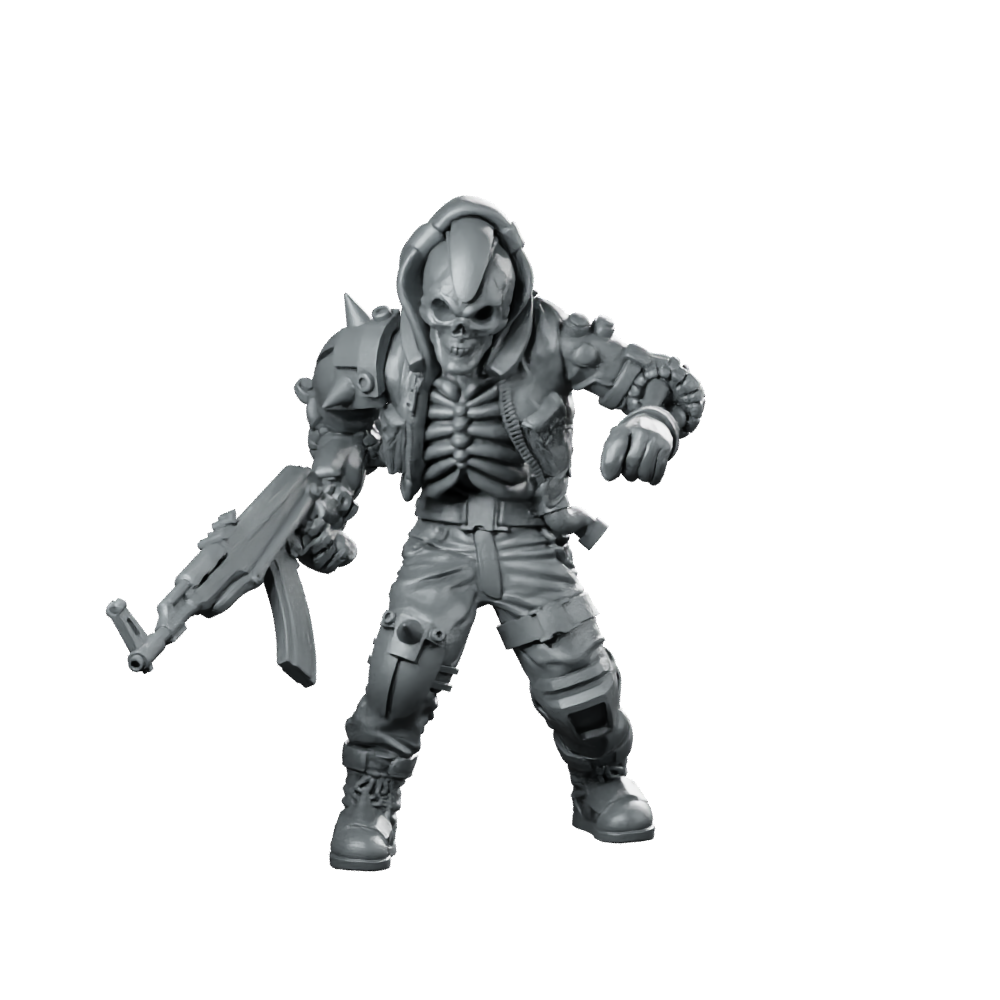 Cyber Skelethug Kimpoy Skull Raider Miniature 360 Spin 01